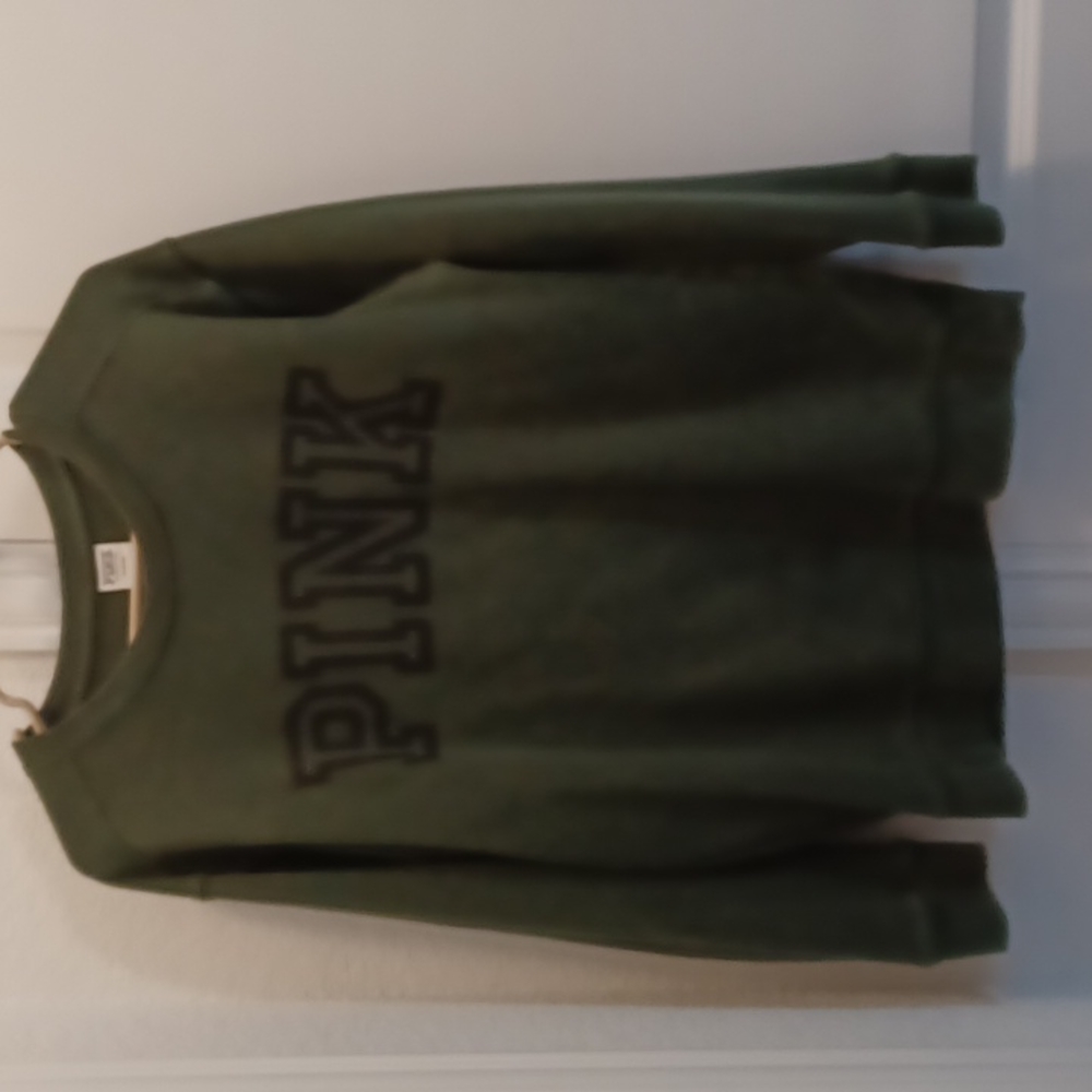 PINK jogger sweatshirt and pants set green medium